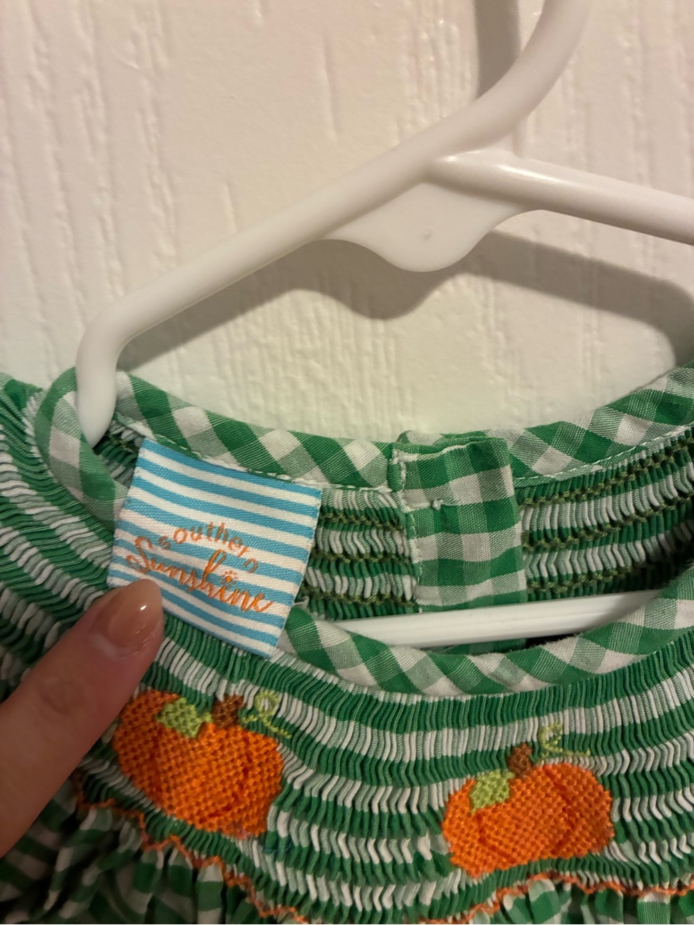 Smocked pumpkin dress - Picture 2 of 3